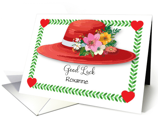 Custom Good Luck Red Hat Lady card (1948190)