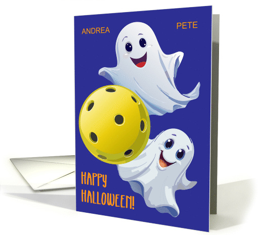 Custom Pickleball Halloween Ghosts card (1995162)