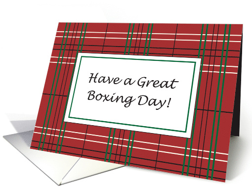 Boxing Day, Red Plaid, Dec. 26 card (461003)