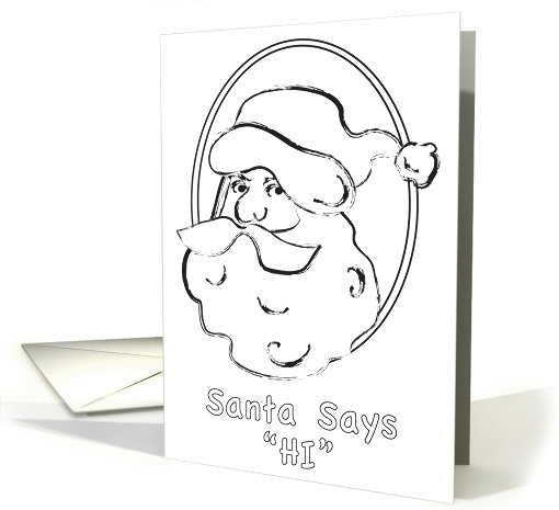 Christmas Coloring Santa card (470166)