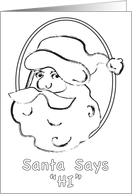 Christmas Coloring Santa card