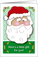 Christmas Money Gift Card, Santa card