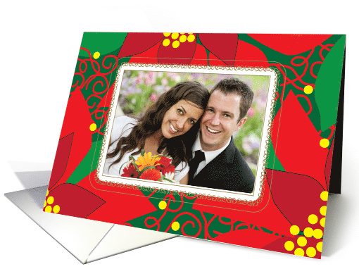 Christmas Poinsettia Photo card (508407)