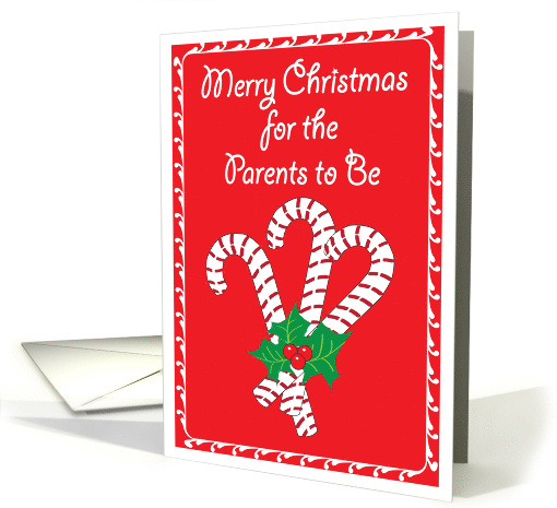 Parents to be Christmas, Candy Canes card (509899)