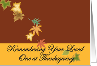 Thanksgiving Loved One Remembrance Autumn Leaves card