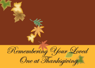 Thanksgiving Loved One Remembrance Autumn Leaves