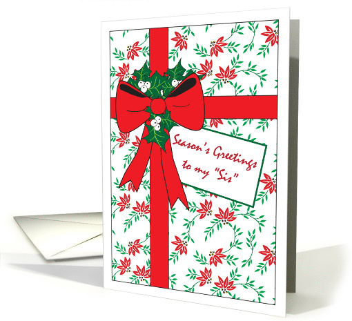 Christmas Like a Sister Red Bow card (517092)