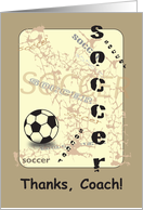Thank You Soccer Coach Futbol card