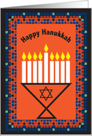 Hanukkah From Both Of Us Menorah card