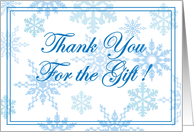 Christmas Gift Thank You Snowflakes card