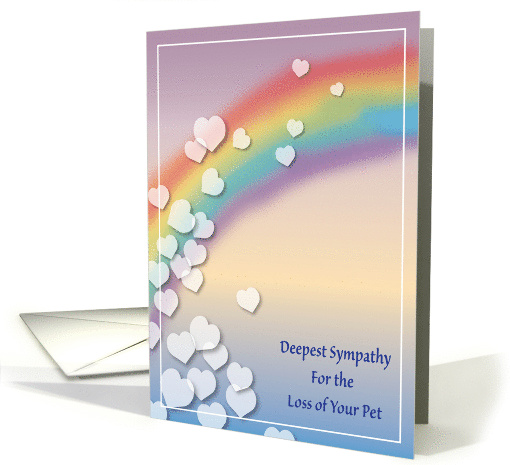 Pet Sympathy Rainbow Hearts card (547818)