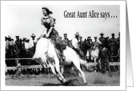 Get Well Hysterectomy Bucking Bronco Vintage Photo card