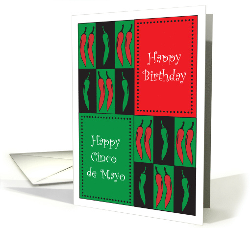 Cinco de Mayo Birthday Chili Peppers card (580378)