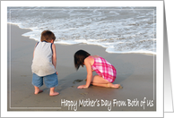 Mother’s Day From Both of Us Children on Beach card