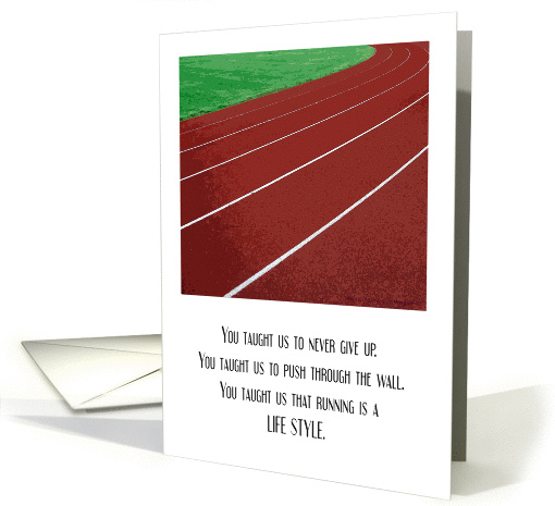 Thank You to Track Coach card (610599)