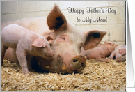 Father’s Day To Mom, mother pig, piglets card