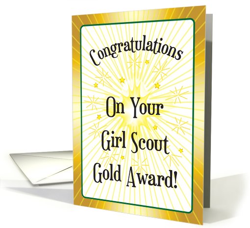 Congratulations / Gold Award card (612484)