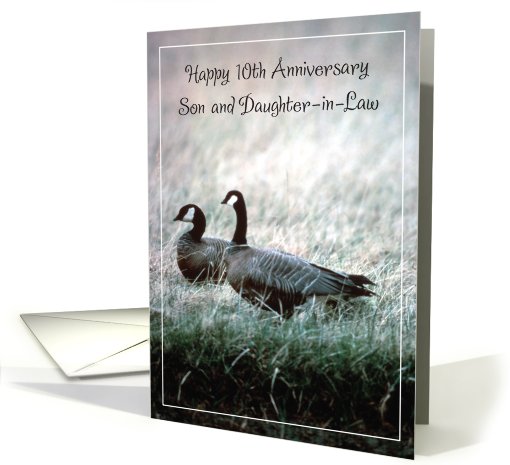 10 yr. Anniversary / Son, Daughter-in-Law card (621063)