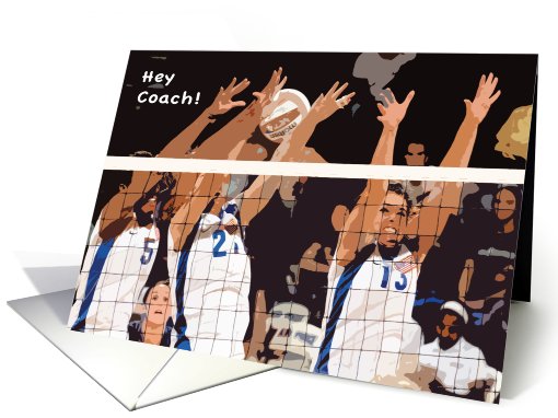 Thank You / Girls' Volleyball Coach card (628413)