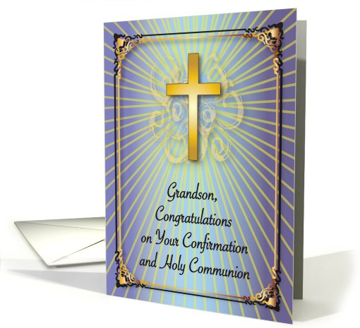 Congratulations / Confirmation, Holy Communion, Grandson card (628810)