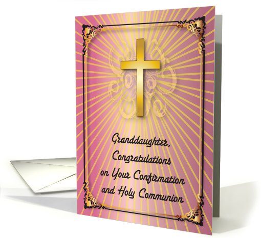 Congratulations / Confirmation, Holy Communion, Granddaughter card