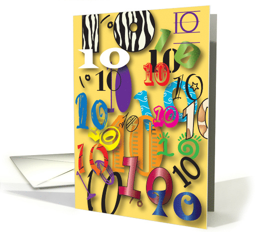 Birthday Type Fonts For 10 yrs. Old card (629890)