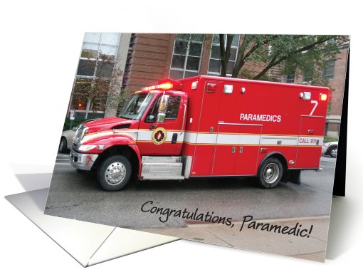 Congratulations / Graduation, Paramedic School card (635133)