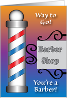 Congratulations / Barber card