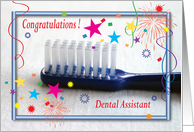 Congratulations / Graduation, Dental Assistant School card