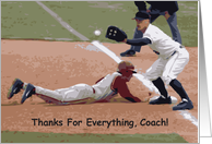 Thank You / Baseball Coach card