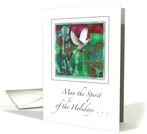 Christmas, Interfaith symbols, dove card (668260)