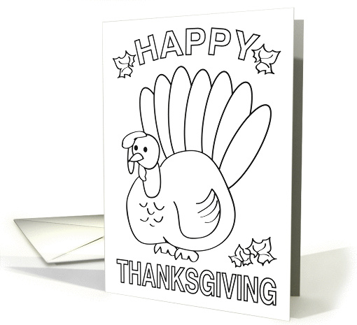 Thanksgiving / Turkey Coloring card (674937)