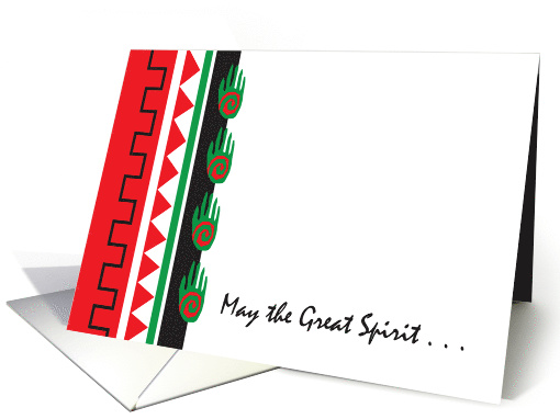 Christmas, American Indian, blanket design card (676108)