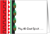 Christmas, American Indian, blanket design card