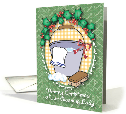 Christmas For Cleaning Lady, Cleaning Supplies card (678622)