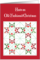 Christmas, Old Fashioned, Quilt card