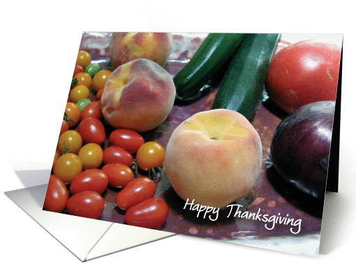 Thanksgiving, Across the Miles, veggies, fruit card (682205)