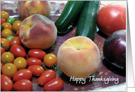 Thanksgiving, Across the Miles, veggies, fruit card