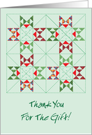 Christmas / Thank You for the Gift, Quilt card