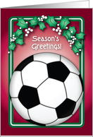 Christmas, Soccer Theme card