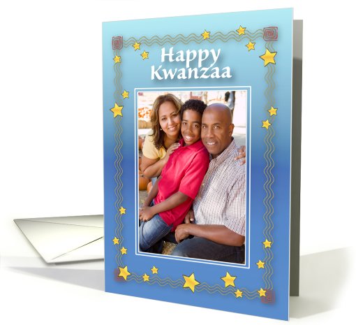 Kwanzaa / Photo Card, stars, border card (688686)