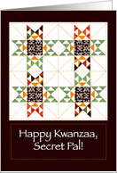 Kwanzaa For a Secret Pal, quilt card