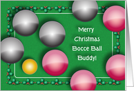 Christmas to Bocce Ball Buddy card