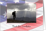 Verterans Day / To Grandfather, soldier, US flag card