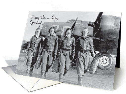 Veterans Day To Grandmother/Grandma, WWII planes card (695143)