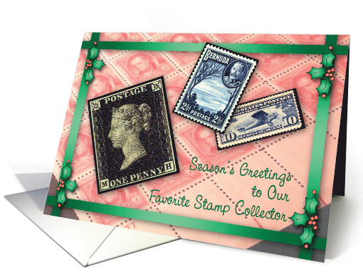 Christmas For a Stamp Collector, holly card (706807)