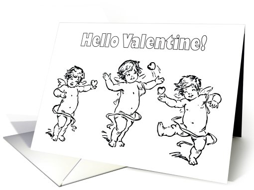 Valentiine's / Child Coloring card (721190)
