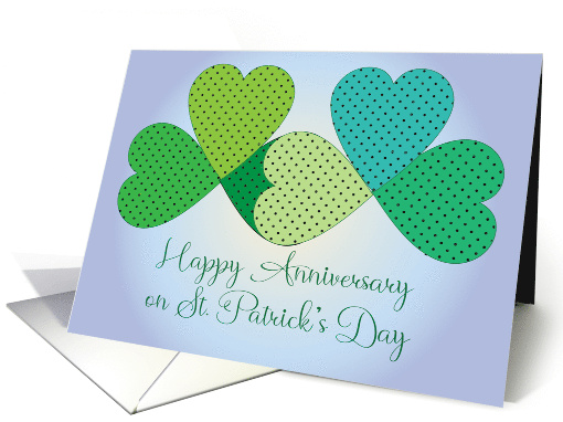 St Patrick's Day Shamrocks Anniversary card (742673)