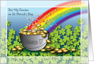 St Patrick’s Day For Teacher Rainbow card