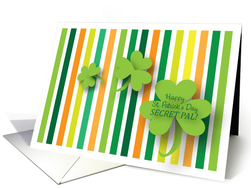 St Patrick's Day For Secret Pal Shamrocks card (745990)